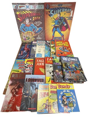 Lot 12 - A pair of DC comic book canvas prints,...