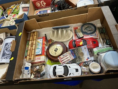 Lot 625 - Mixed Lot: Toy cars, cribbage board, wall...