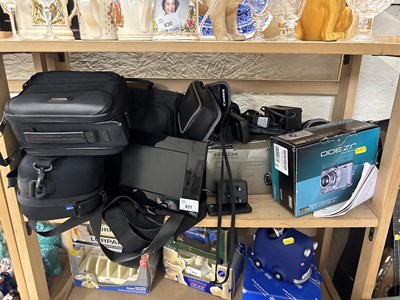 Lot 631 - Quantity of assorted cameras, camera bags and...