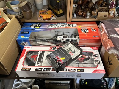 Lot 638 - A Sky Pixie radio control helicopter together...