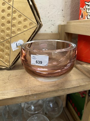 Lot 639 - An LSA pink glass bowl