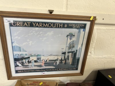 Lot 668 - Framed reproduction Great Yarmouth & Gorleston...