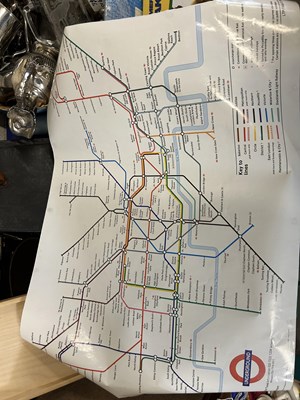 Lot 676 - Vintage map of The London Underground