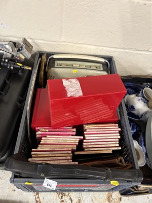 Lot 695 - Box containing vintage Bush radio together...