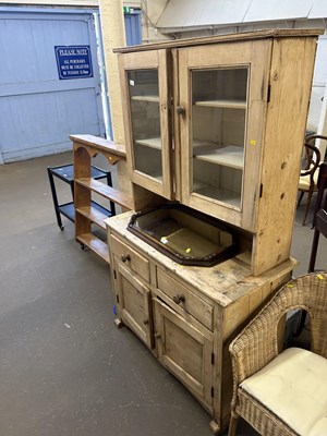 Lot 801 - Distressed pine vintage glazed top dresser