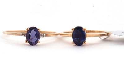 Lot 84 - Two 9ct gemset rings: to include a 9ct single...