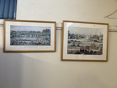 Lot 729 - Two large framed prints of Lowry paintings