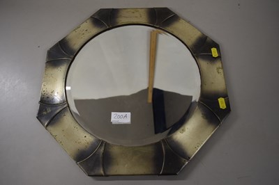 Lot 200A - A decorative tin framed octagonal mirror