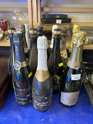 Lot 574 - Fourteen bottles of various sparkling wines