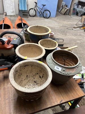 Lot 1008 - Mixed lot of six clay plant pots