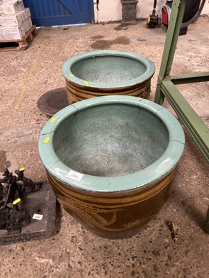 Lot 1030 - Two large plant pots (a/f)