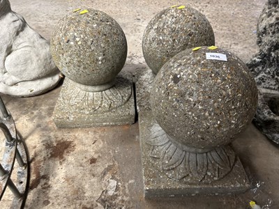 Lot 1036 - Three composite finials