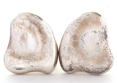 Lot 330 - A pair of Tiffany Elsa Peretti silver earclips,...