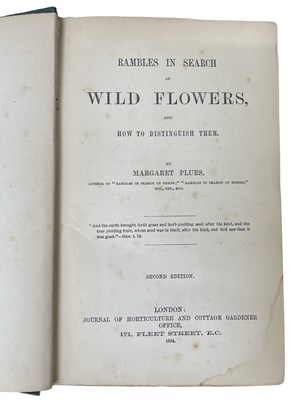 Lot 86 - Plues (M); Rambles in Search of Wildflowers 2nd Edition London 1864