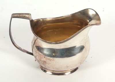 Lot 2 - George III silver cream jug having reeded rim...