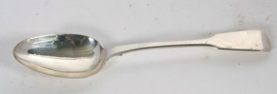 Lot 9 - Victorian silver fiddle pattern tablespoon,...