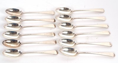 Lot 16 - Set of twelve silver Victorian Old English...