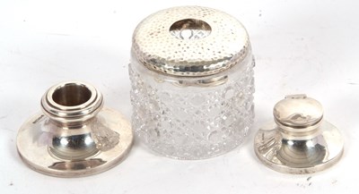 Lot 129 - Mixed Lot: George V silver moulded glass and...