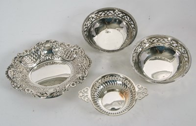 Lot 35 - Mixed Lot: A pair of George V silver dishes of...