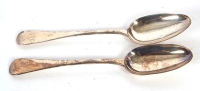 Lot 38 - Two Georgian silver Old English pattern...