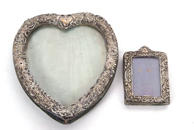 Lot 66 - Mixed Lot: Edwardian heart shaped silver...