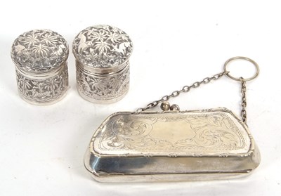 Lot 110 - Mixed Lot: Pair of Burmese small cannisters...