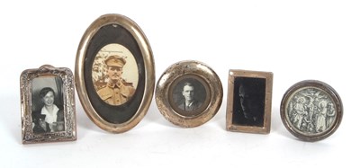 Lot 112 - Group of five hallmarked silver photograph...