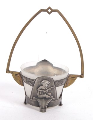 Lot 117 - A WMF Art Nouveau mixed metal basket and...