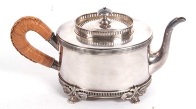 Lot 168 - A vintage silver plated Scandinavian teapot of...