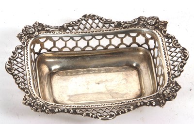 Lot 126 - Late Victorian silver dish of rectangular form...