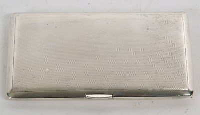 Lot 127 - George VI silver cigarette case of large...