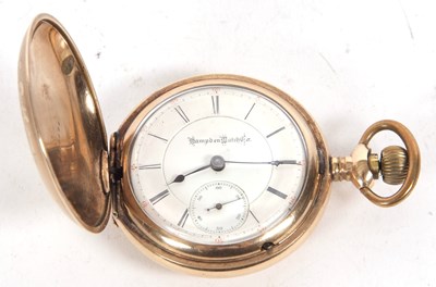 Lot 198 - A rolled gold Hampden Watch Company pocket...