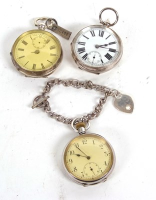 Lot 211 - Mixed Lot: Three pocket watches, all are...