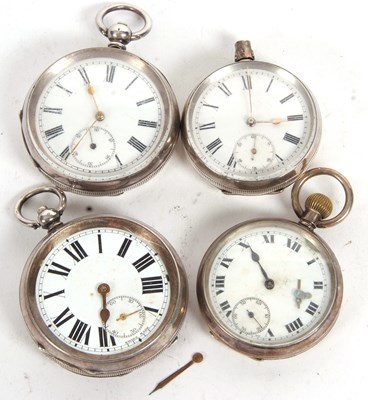 Lot 213 - Mixed Lot: Various white metal pocket watches,...