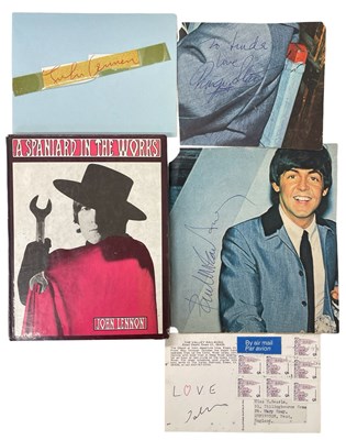 Lot 147 - A collection of Beatles autographs, to include...