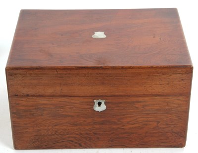 Lot 143 - Victorian walnut vanity case the hinged cover...