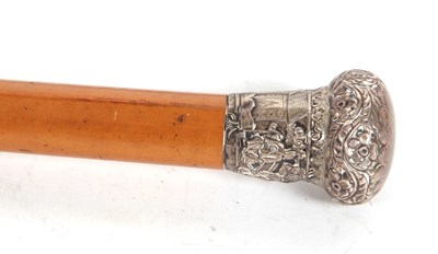 Lot 146 - Late 19th Century malacca walking stick cane,...