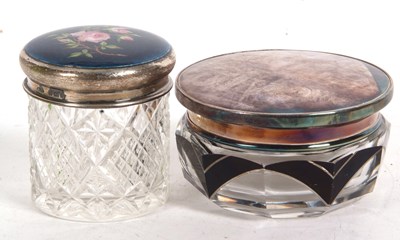 Lot 137 - Mixed Lot: An Art Deco and silver lidded...