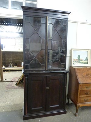 Lot 656 - Glazed bookcase cabinet