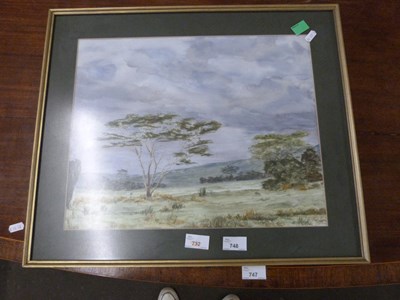 Lot 748 - African scene by Brian Evans, watercolour, f/g