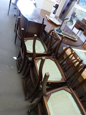 Lot 749 - Set of six mahogany dining chairs and a...