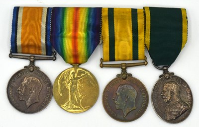 Lot 25 - First World War British Medal group of four...