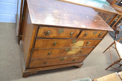 Lot 520 - 18th century walnut chest of two short over...