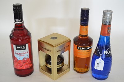 Lot 259 - Chambord 200ml, Bols Blue Curaco 500ml, De...