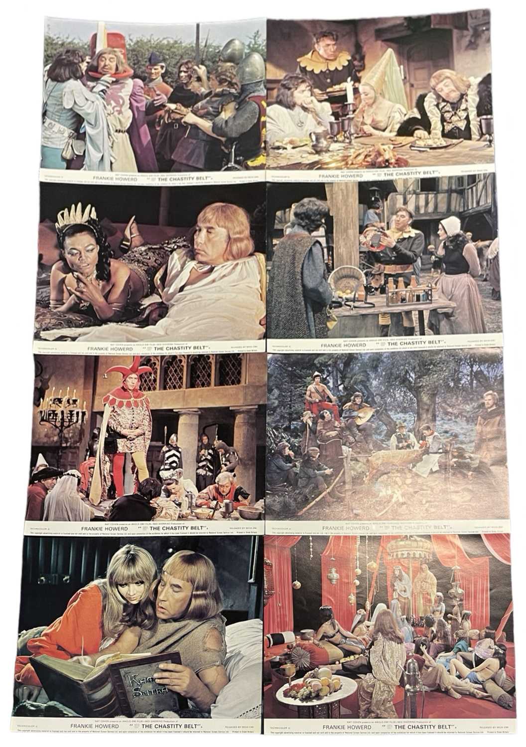 Lot 56 - Two sets of 8 colour horror film lobby cards,...