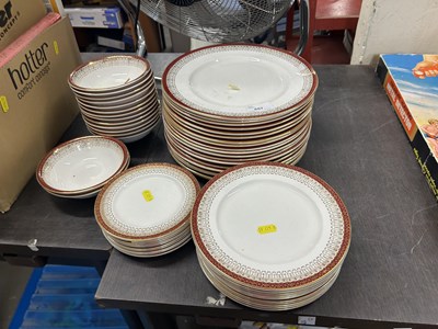 Lot 657 - Quantity of gilt rimmed dinner wares