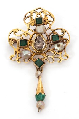 Lot 143 - A 17th century style adapted Iberian brooch,...