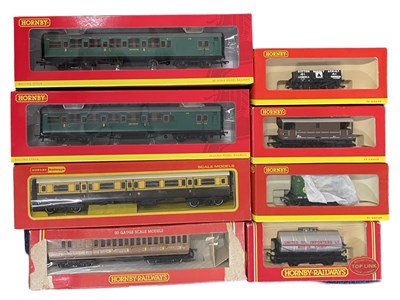 Lot 44 - 8 x boxed Hornby 00 gauge carriages, tankers etc