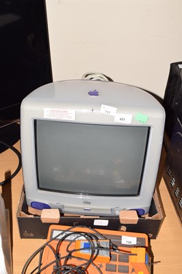 Lot 751 - An iMac G3 in dark blue, with keyboard and mouse