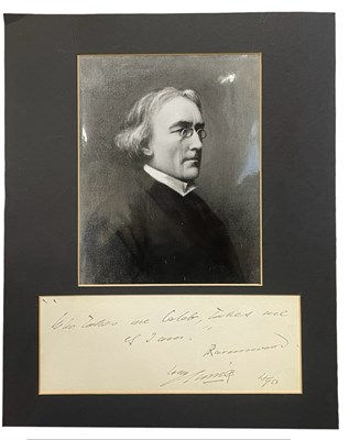 Lot 962 - HENRY IRVING (English thespian): Autograph...